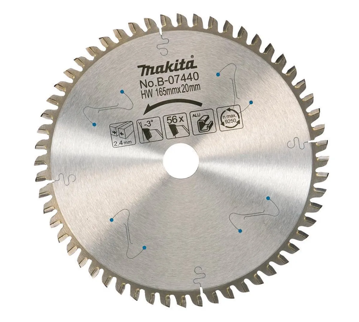Makita B-09553 Cirkelzaagblad 160mm - Aluminium/Kunststof
