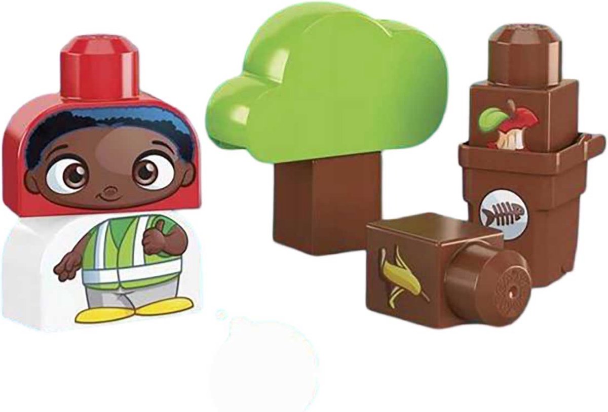 MEGA Bloks Green Town Sort & Recycle Squad - 18 grote bouwstenen