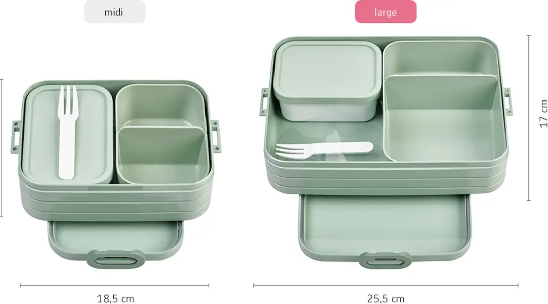 Mepal Bento Lunchbox Large Nordic Black - 4 Vakken