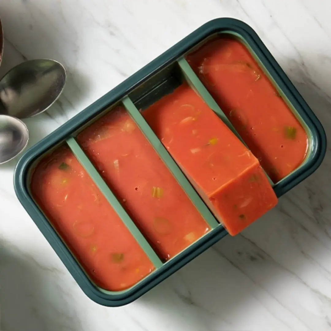Bourgini Frosti Bits Siliconen Meal Prep Bakjes - 2 Stuks (4x300ml)
