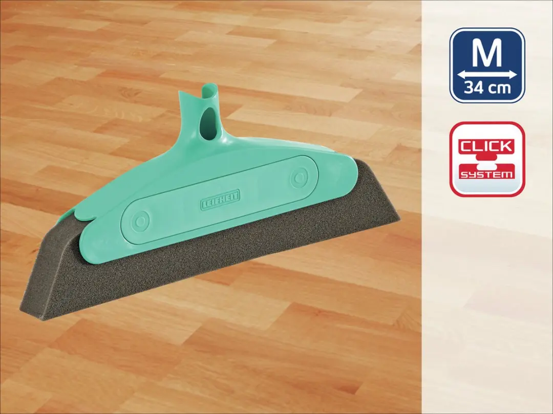 Leifheit Schuimbezemkop 34cm Click System - Turquoise/Zwart