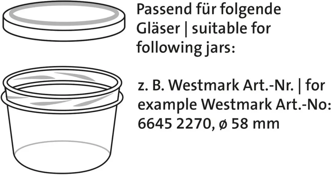 Westmark 15 Schroefdop - ø58mm - Rood/Wit - afbeelding 3 van 5