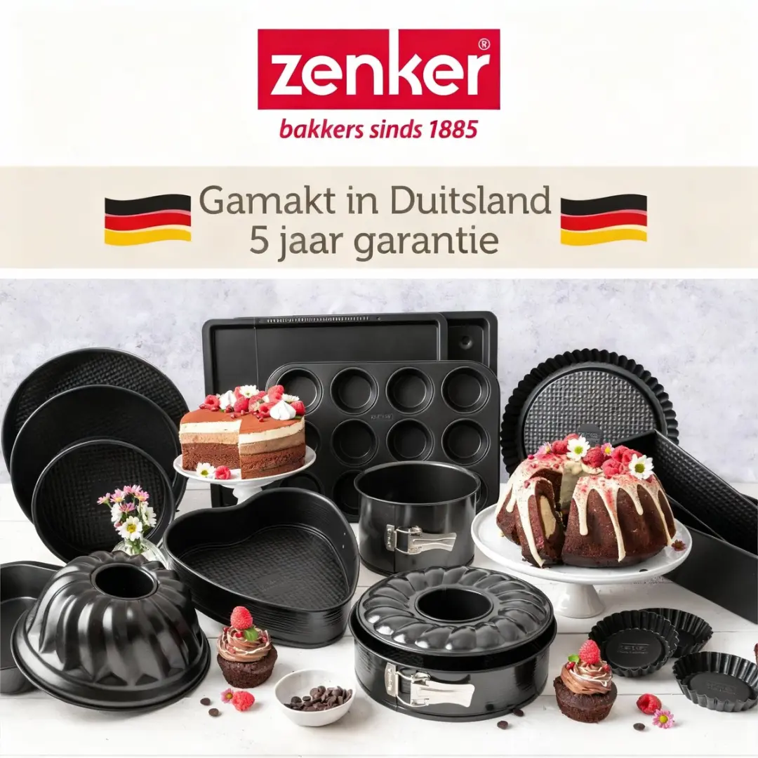 Zenker Muffinvorm 6 Holtes 28x19cm - Zwart