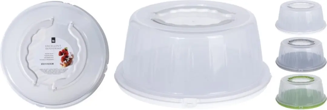 Excellent Houseware Taartdoos 33x15cm - 2-delig - Assorti