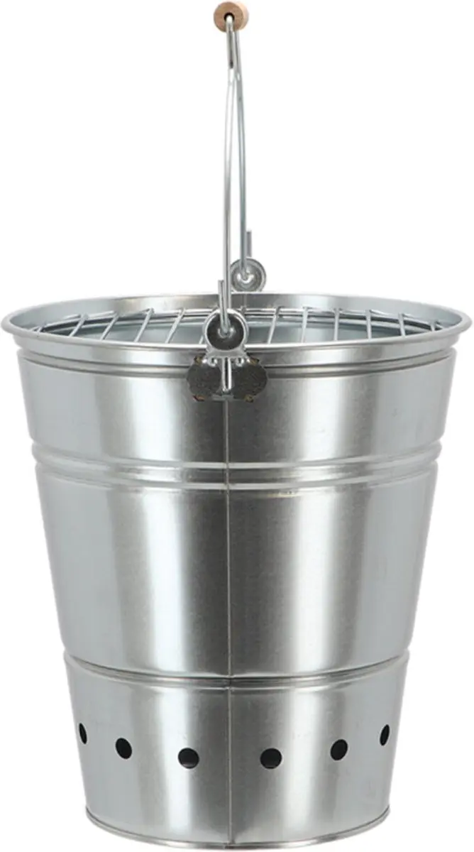 Esschert Design BBQ Emmer Houtskoolbarbecue - Zilver
