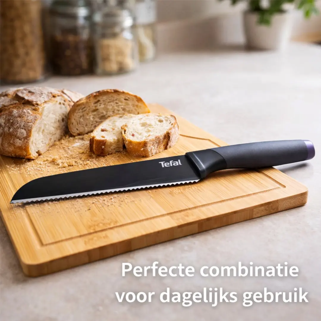 Tefal Broodmes 20,5cm + Bamboe Snijplank 33,5x21,5cm - 2-delig - afbeelding 6 van 6