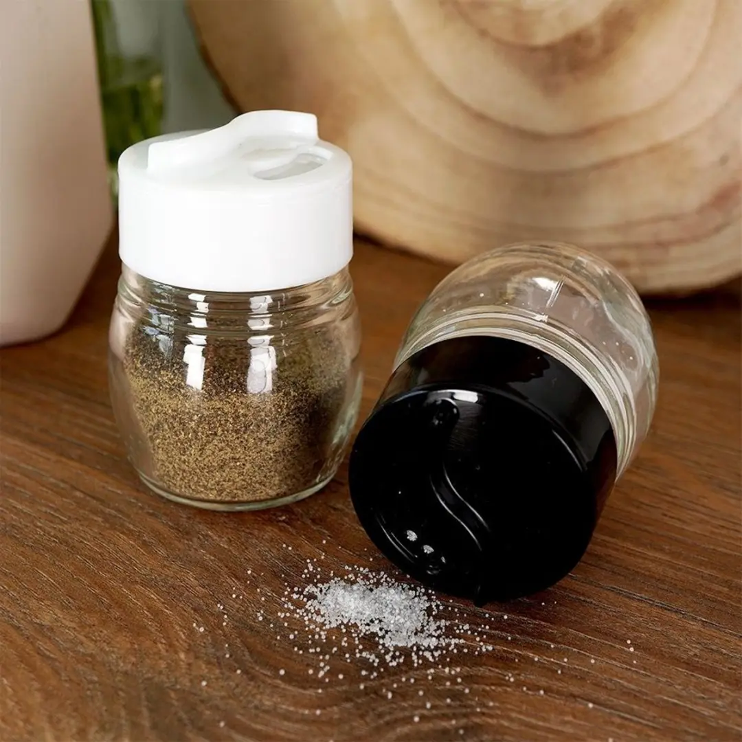 Excellent Houseware Peper & Zout Vaasje Glas - 2 Stuks