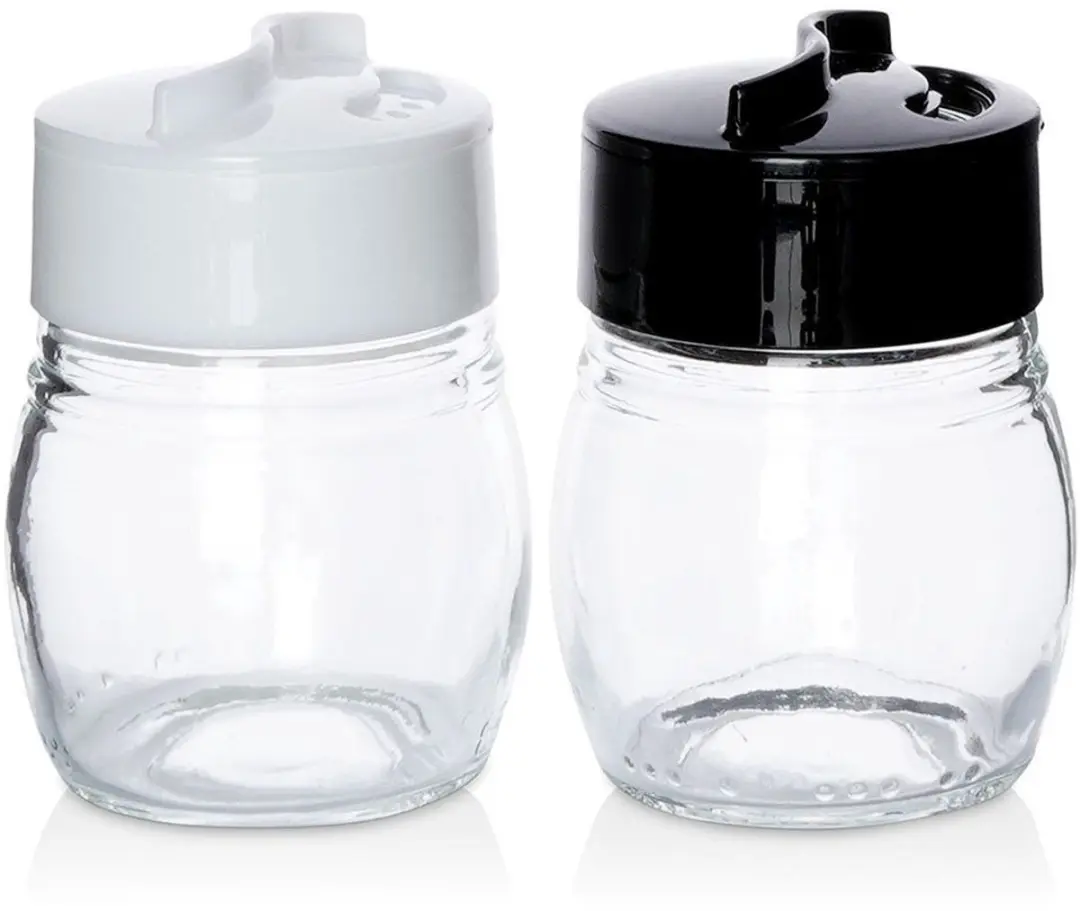 Excellent Houseware Peper & Zout Vaasje Glas - 2 Stuks
