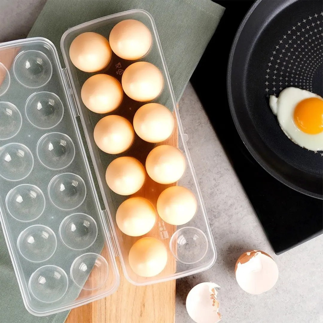 Excellent Houseware Eierdoos 12 vakken - Transparant