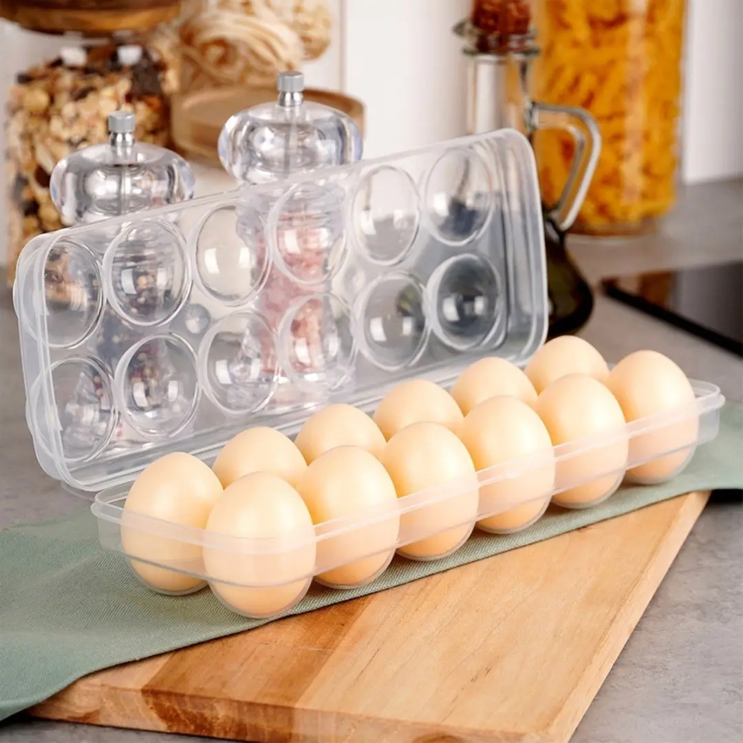 Excellent Houseware Eierdoos 12 vakken - Transparant