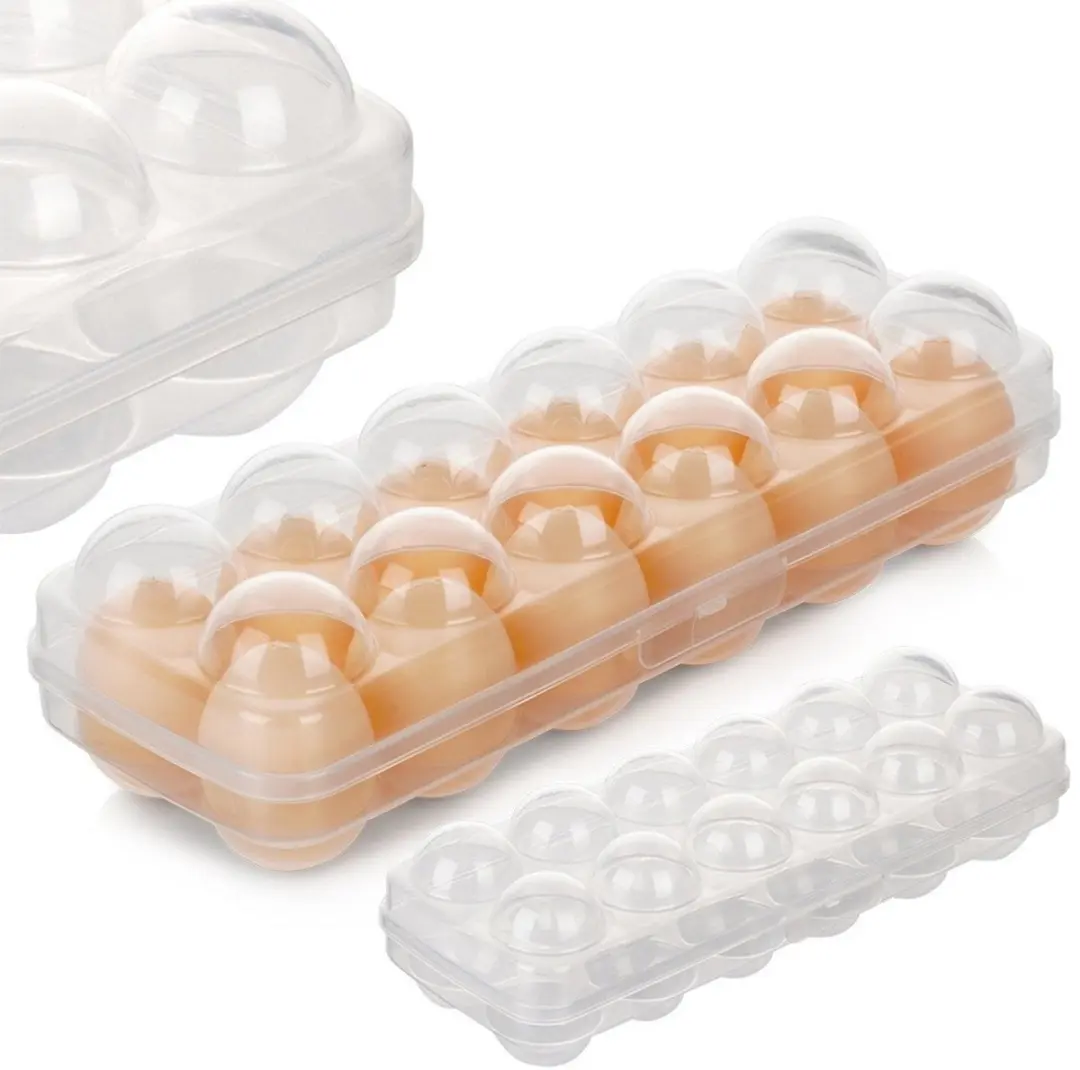 Excellent Houseware Eierdoos 12 vakken - Transparant
