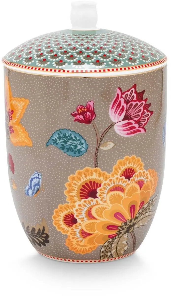Pip Studio Voorraadpot Blooming Tales Fantasy 1.5L - Porselein - 12.5cm