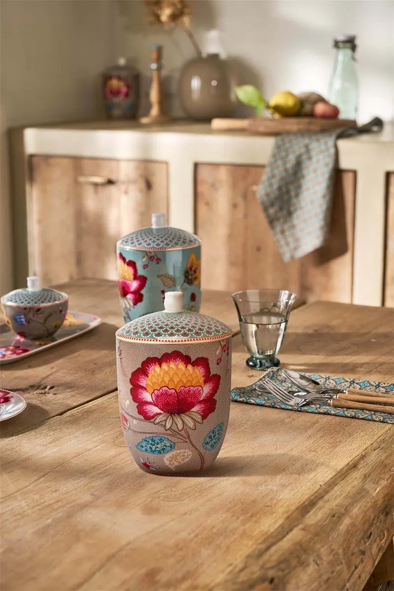 Pip Studio Voorraadpot Blooming Tales Fantasy 1.5L - Porselein - 12.5cm