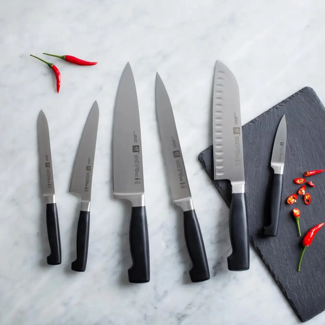 Zwilling 4 Star Santoku-mes 180mm - Zwart