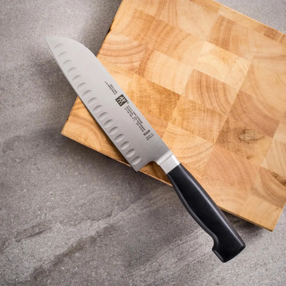 Zwilling 4 Star Santoku-mes 180mm - Zwart
