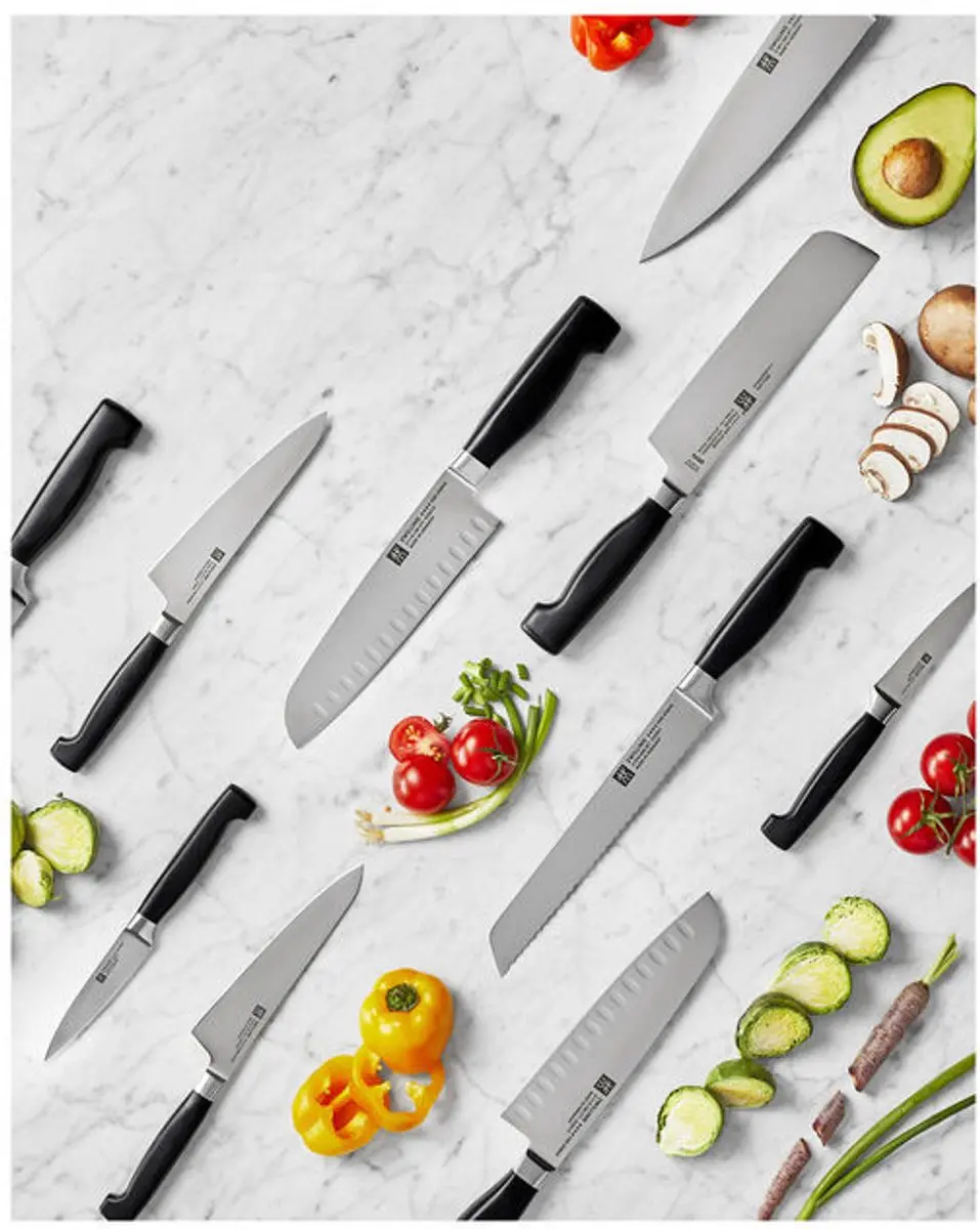 Zwilling 4 Star Santoku-mes 180mm - Zwart
