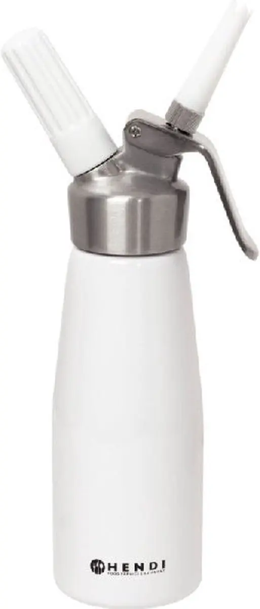 Hendi Slagroomapparaat 0,25L - Wit - Inclusief spuitmondjes - afbeelding 6 van 6