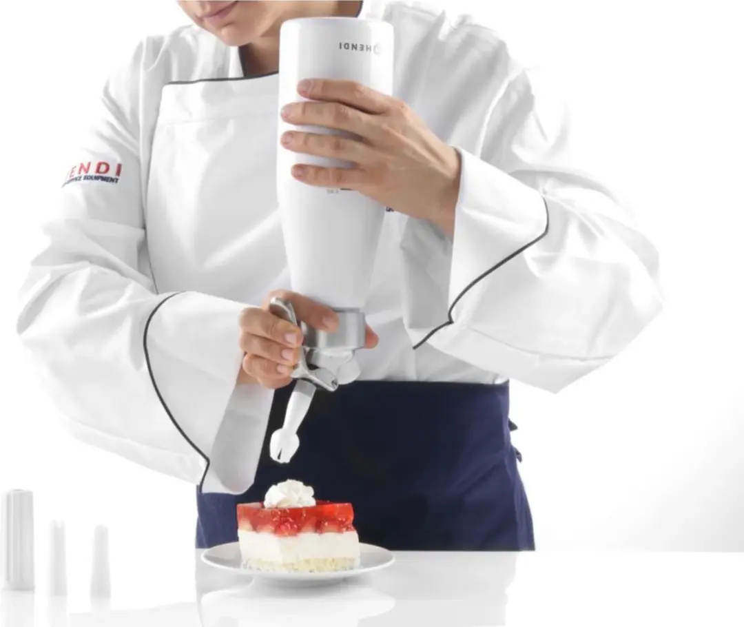 Hendi Slagroomapparaat 0,25L - Wit - Inclusief spuitmondjes