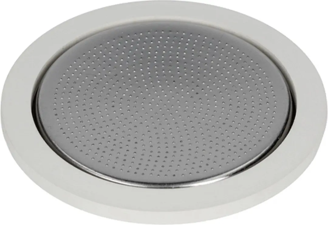 Bialetti Filterplaatje + Siliconen Ring 7.7cm - Zilver