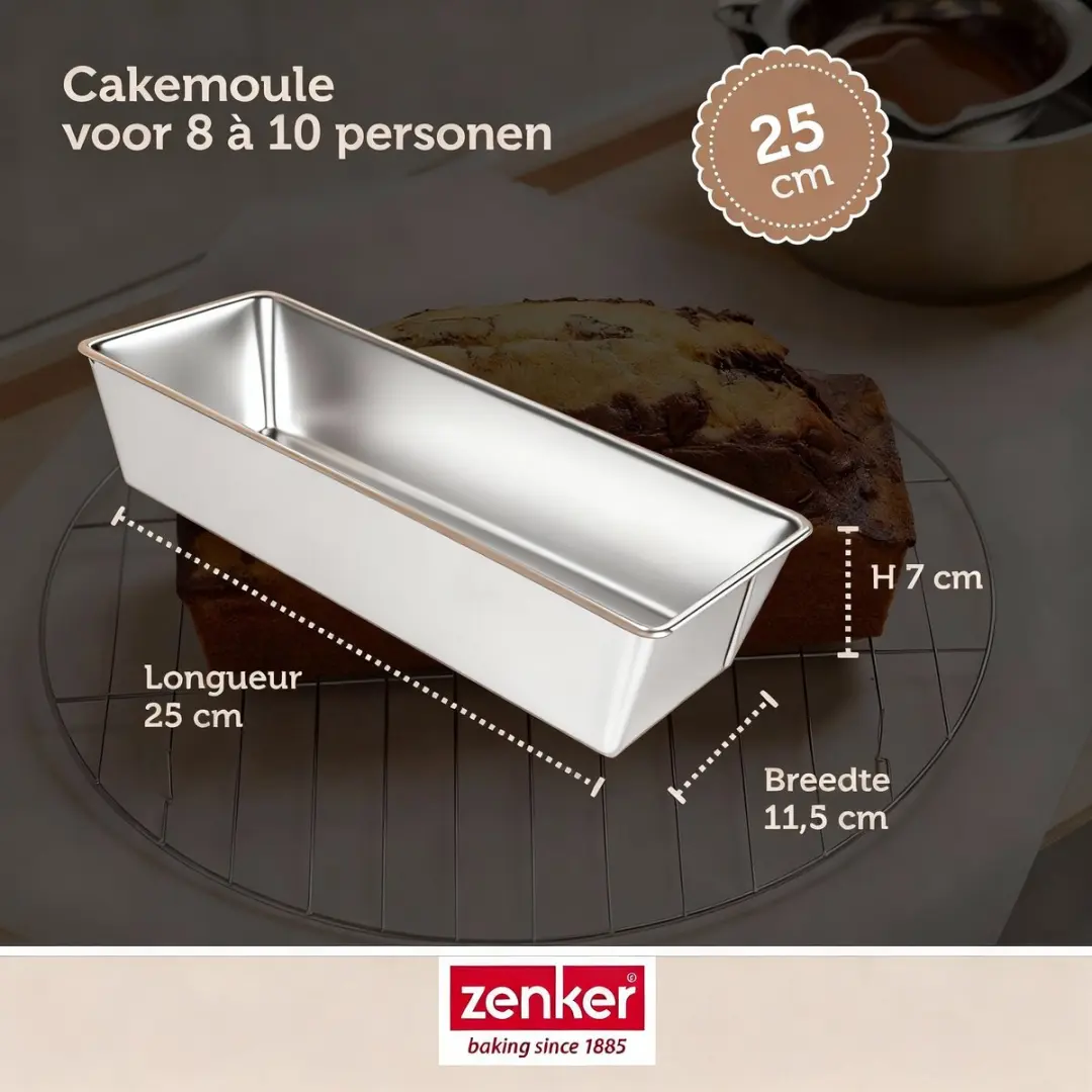 Zenker Pure Cakevorm 25cm - Zwart