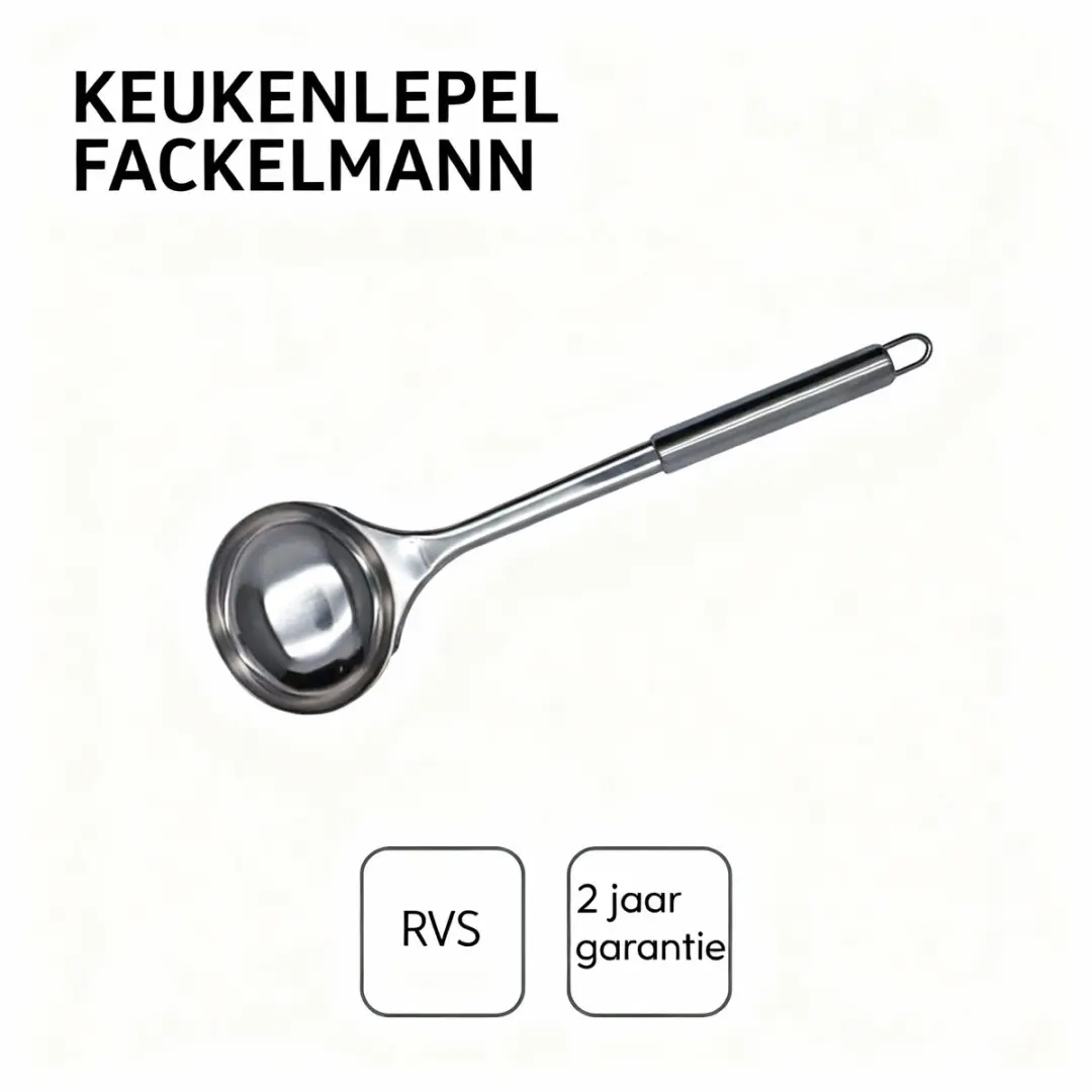 Fackelmann Pollepel Elemental 32cm - Roestvrij staal