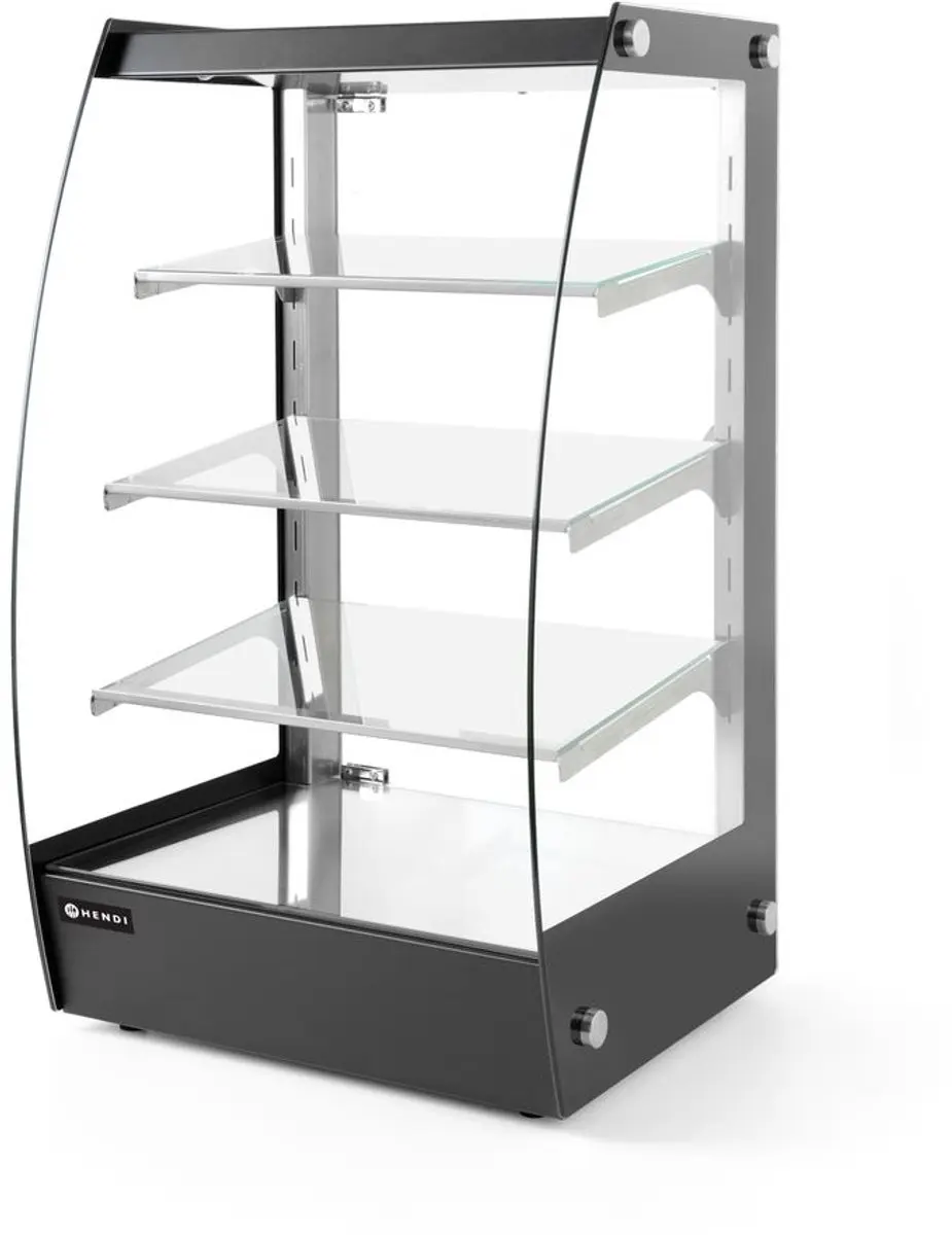 Hendi Open Toonbankvitrine 75L - Zwart