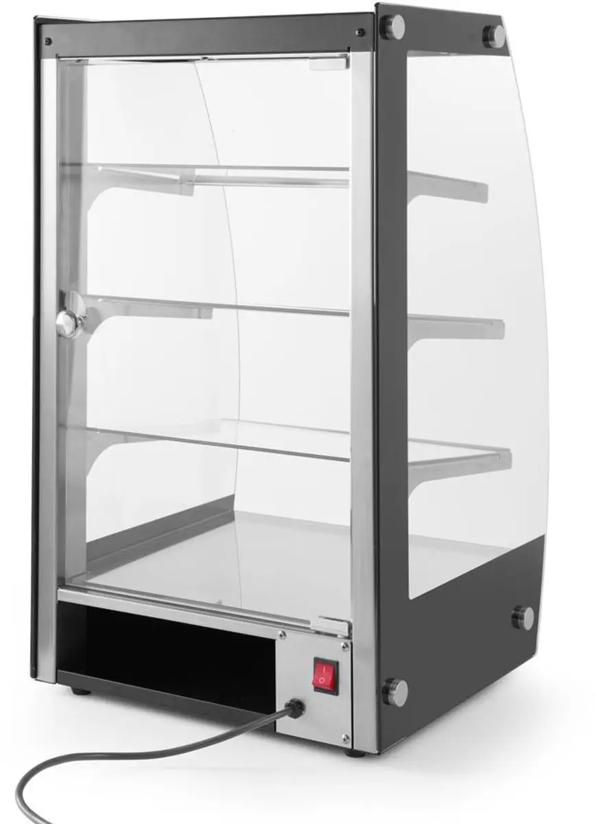 Hendi Open Toonbankvitrine 75L - Zwart