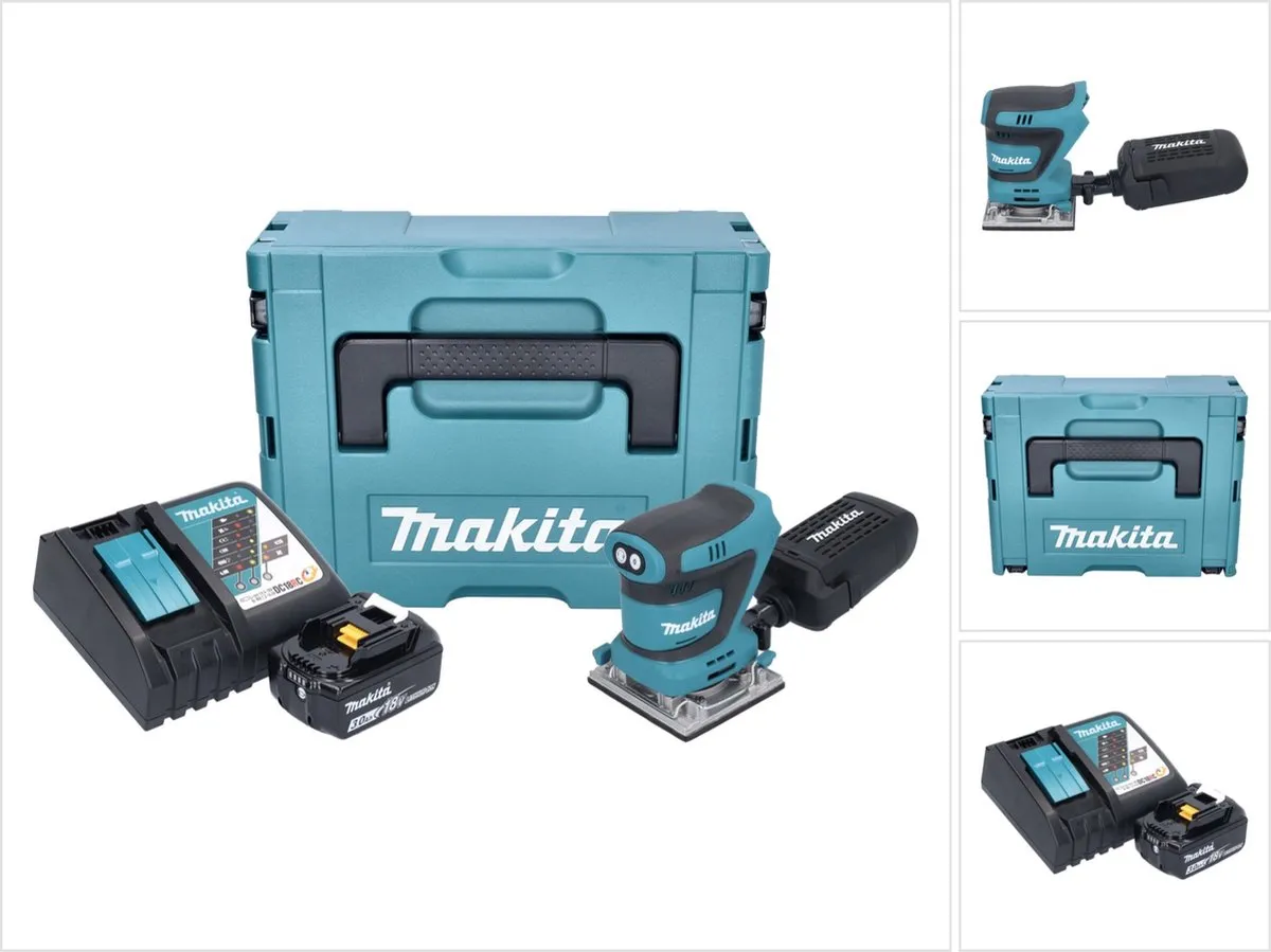 Makita DBO 484 RF1J Excentrische Schuurmachine 18V
