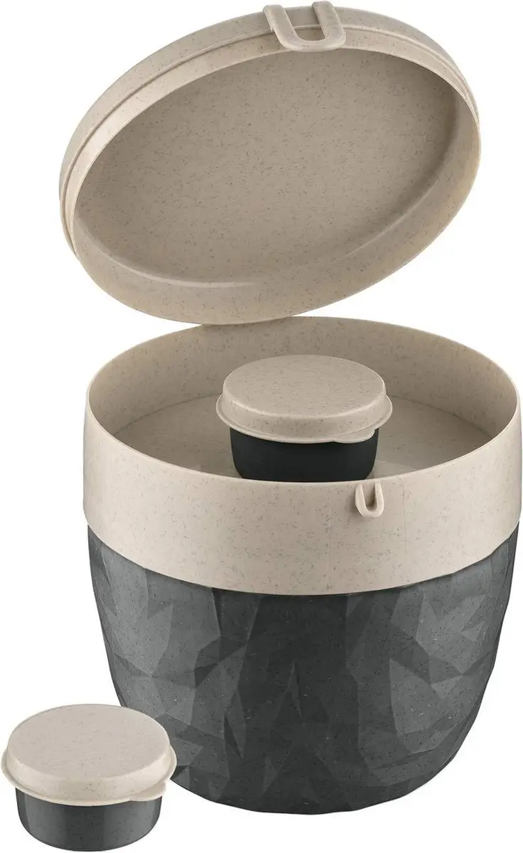 Koziol BentoBox 0,8L - 4 Vakken Grijs
