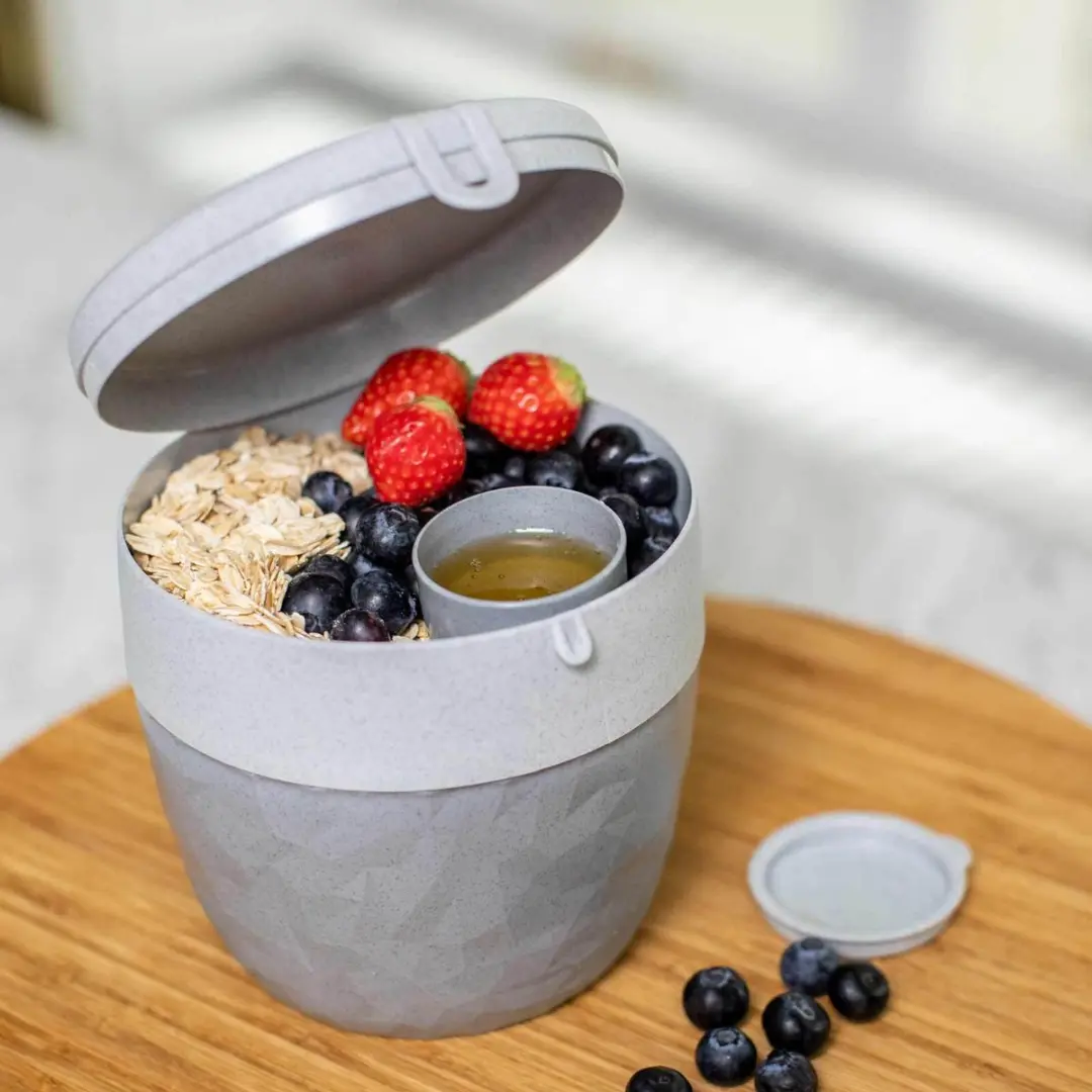 Koziol BentoBox 0,8L - 4 Vakken Grijs