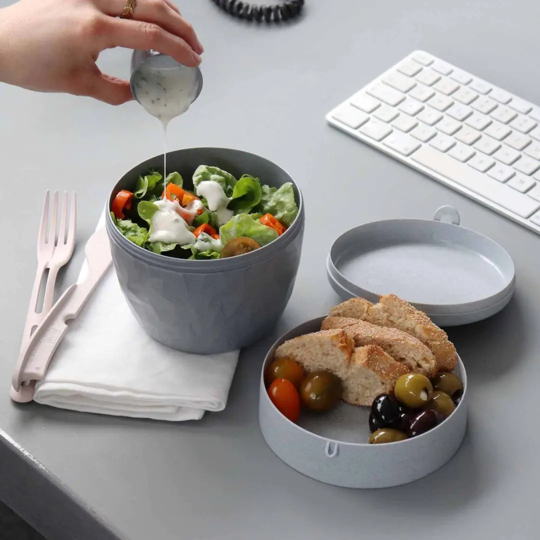 Koziol BentoBox 0,8L - 4 Vakken Grijs