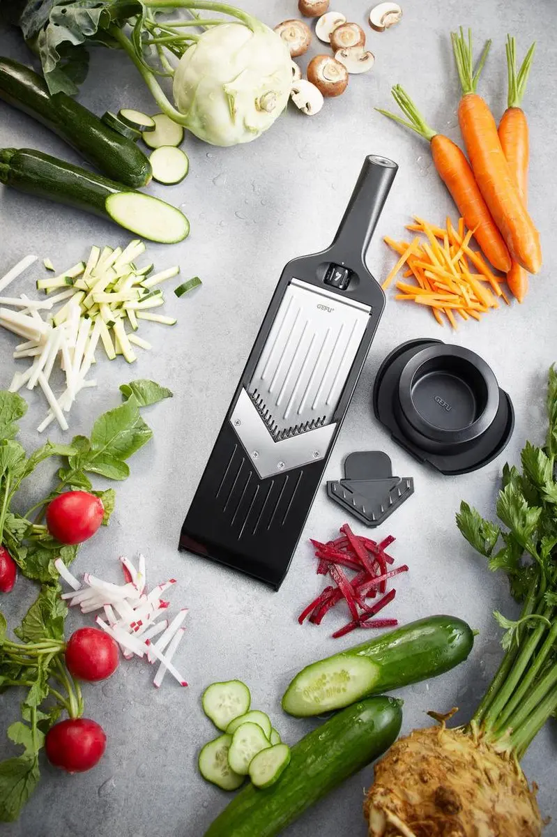 GEFU Violi 2.0 Mandoline - Julienne & Plakken - Zwart