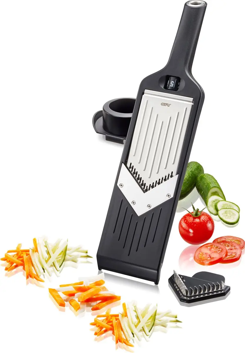 GEFU Violi 2.0 Mandoline - Julienne & Plakken - Zwart