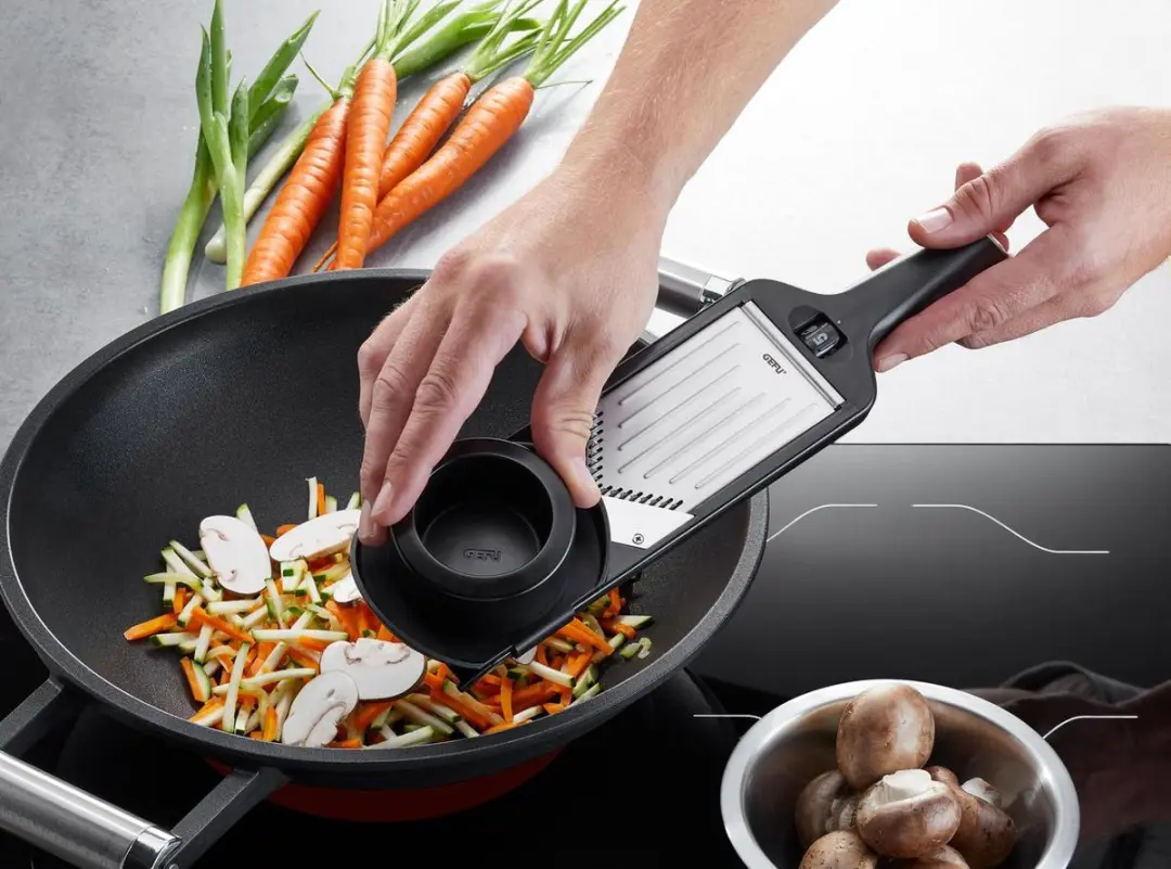 GEFU Violi 2.0 Mandoline - Julienne & Plakken - Zwart