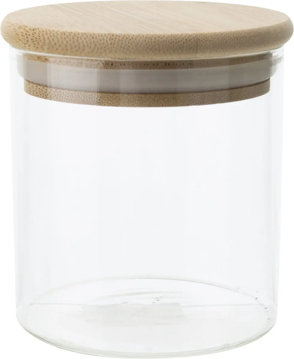 Cosy&Trendy Voorraadpot Set 2x 330ml Glas - Houten deksel