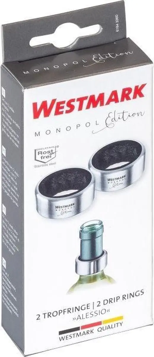 Westmark Alessio Druppelringen 2 Stuks - Monopol Edition - Zilver/Zwart