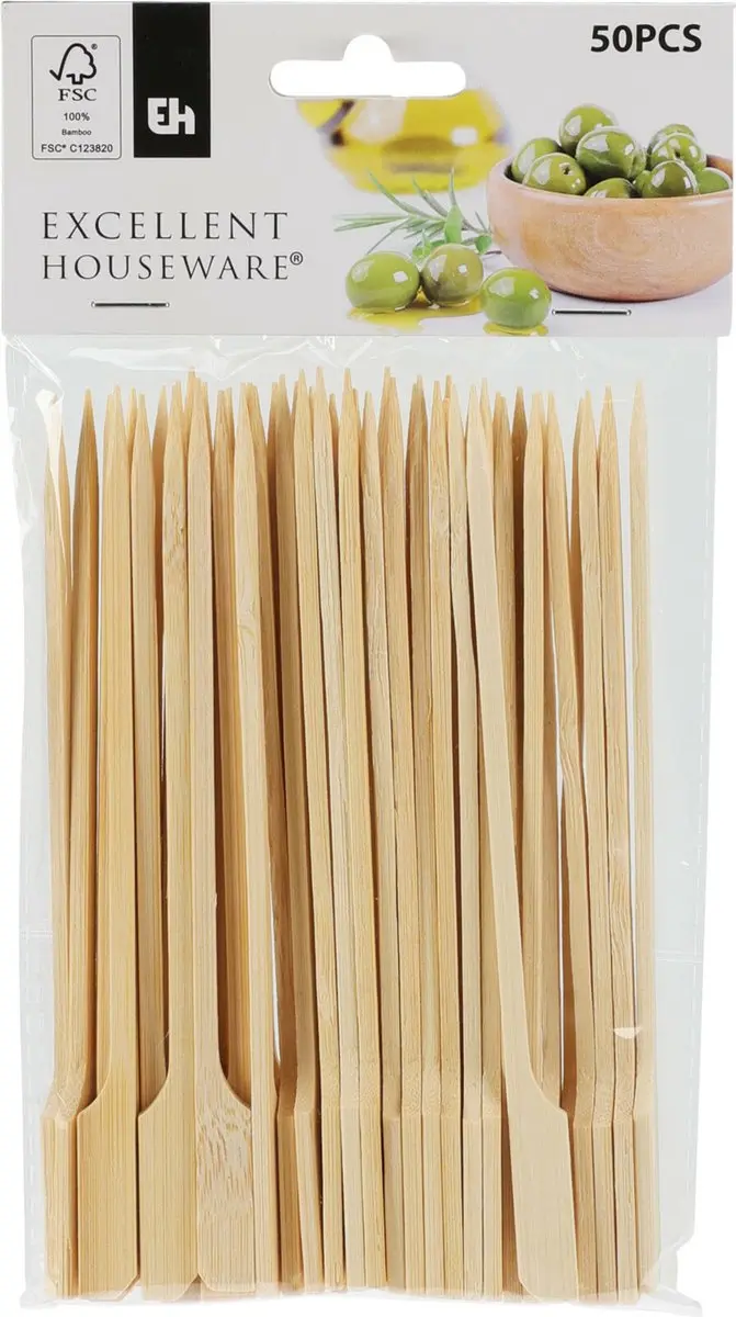 Excellent Houseware Bamboe BBQ & Cocktail Prikkers 100 Stuks