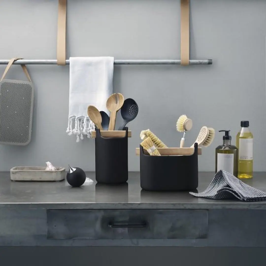 Eva Solo Nordic Kitchen Organiser Keramiek - 11,8x11,8x20cm - Zwart