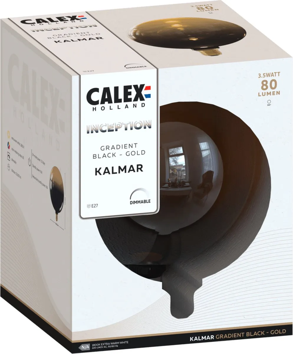 Calex Inception Kalmar LED Lamp E27 3W - Dimbaar - Warm wit - Ø20cm