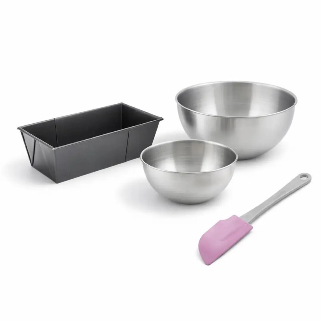 Zenker Cakevormset 20-35cm - 2 Mengkommen & Spatel - Zwart