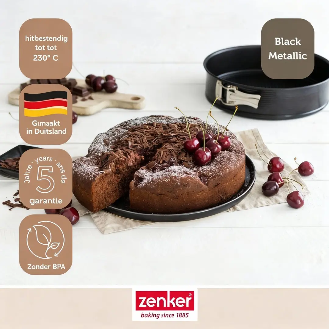 Zenker Springvorm 18cm Savarinbodem - Zwart