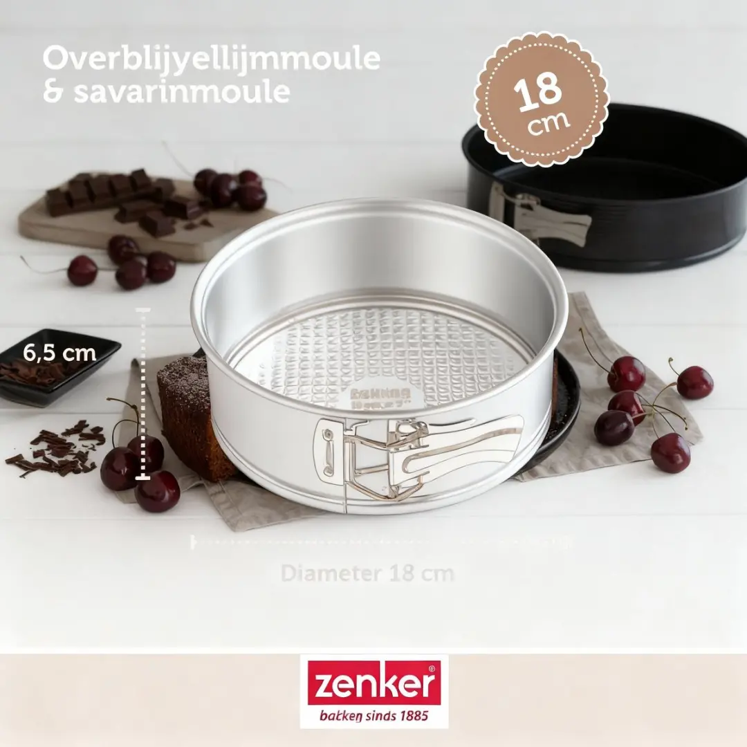 Zenker Springvorm 18cm Savarinbodem - Zwart