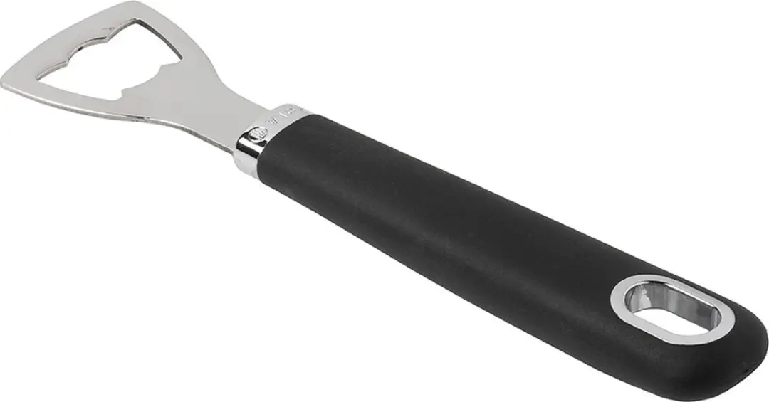 Sola Bieropener Roestvrij Staal 18.5cm - Zilver/Zwart