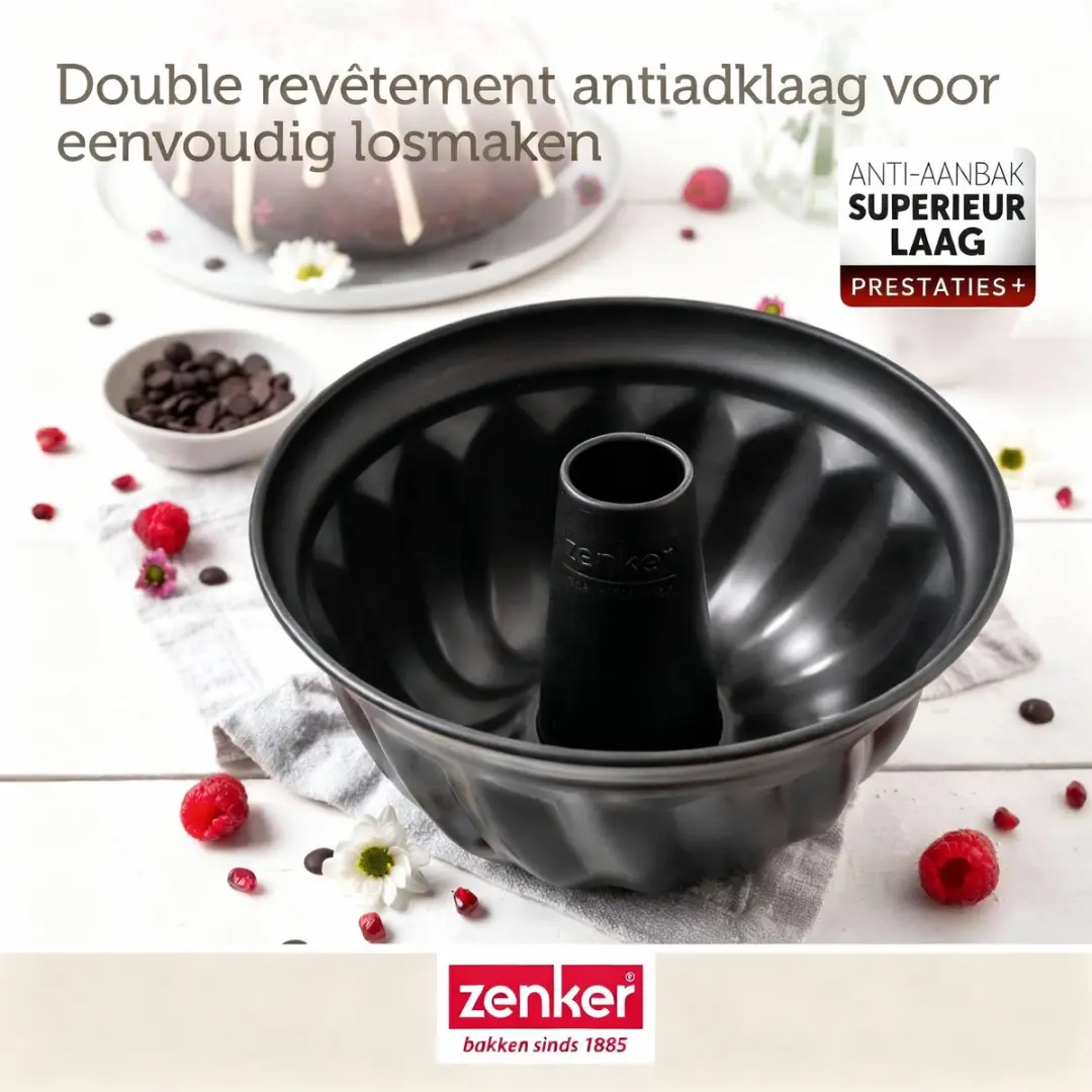 Zenker Kouglofvorm 25cm PerfectBack+ - Zwart