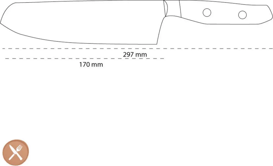 Wusthof Amici Santoku 17cm - Bruin