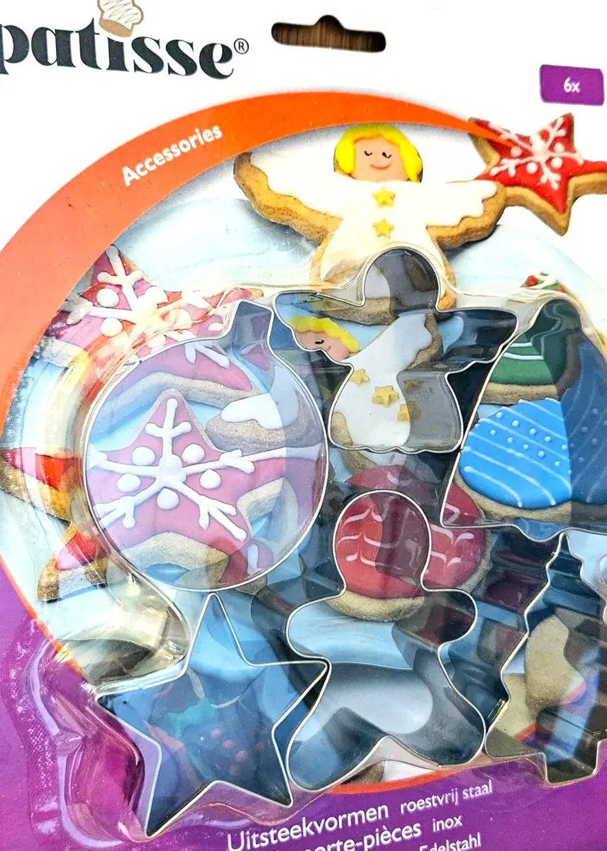 Patisse RVS Kerst Uitsteekvormen Set