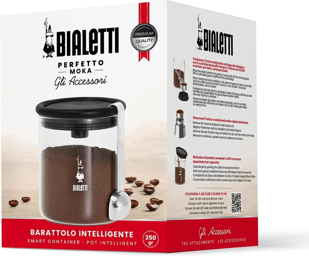 Bialetti Koffievoorraadbus DCDESIGN07 - 250g - Zwart