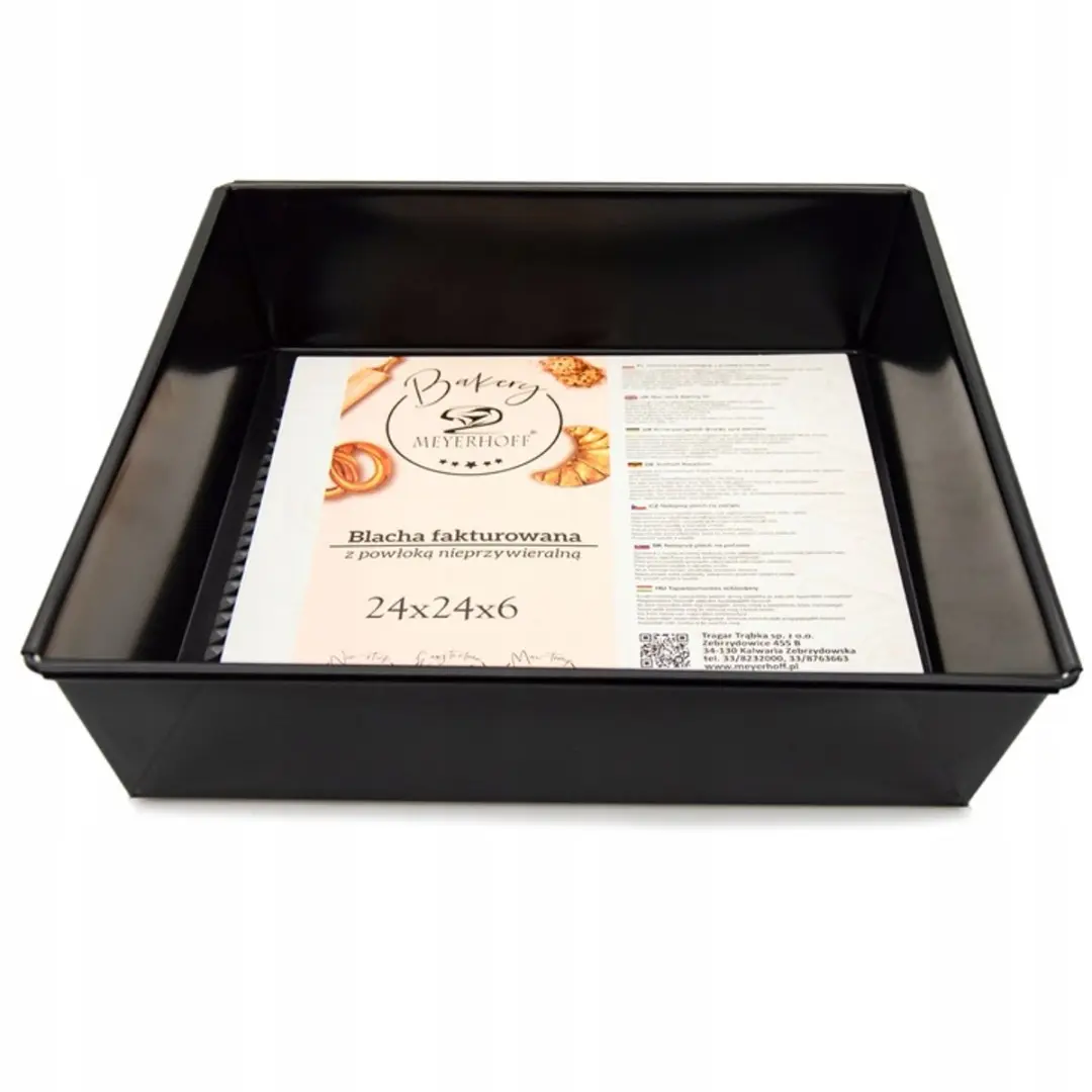 Meyerhoff Vierkante Cakevorm 24x24cm - Non-Stick Zwart