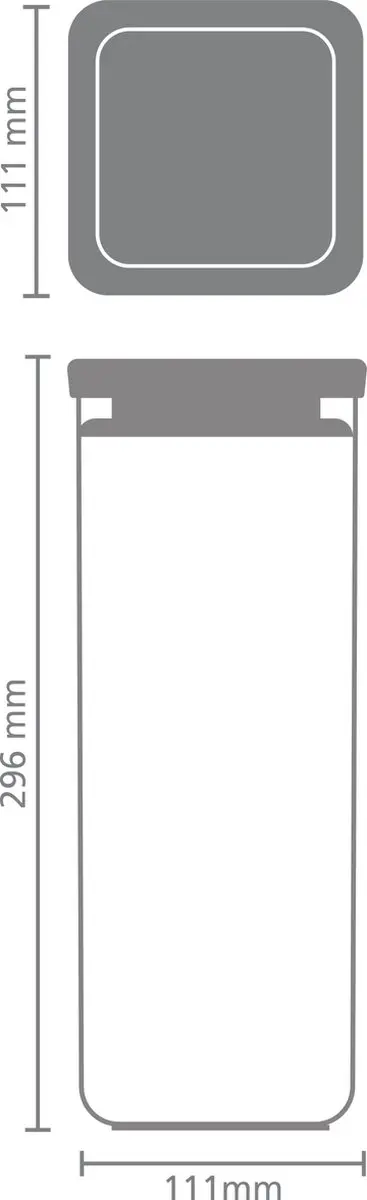 Brabantia Tasty+ Voorraadbus 122408 - 2,5L - Dark Grey