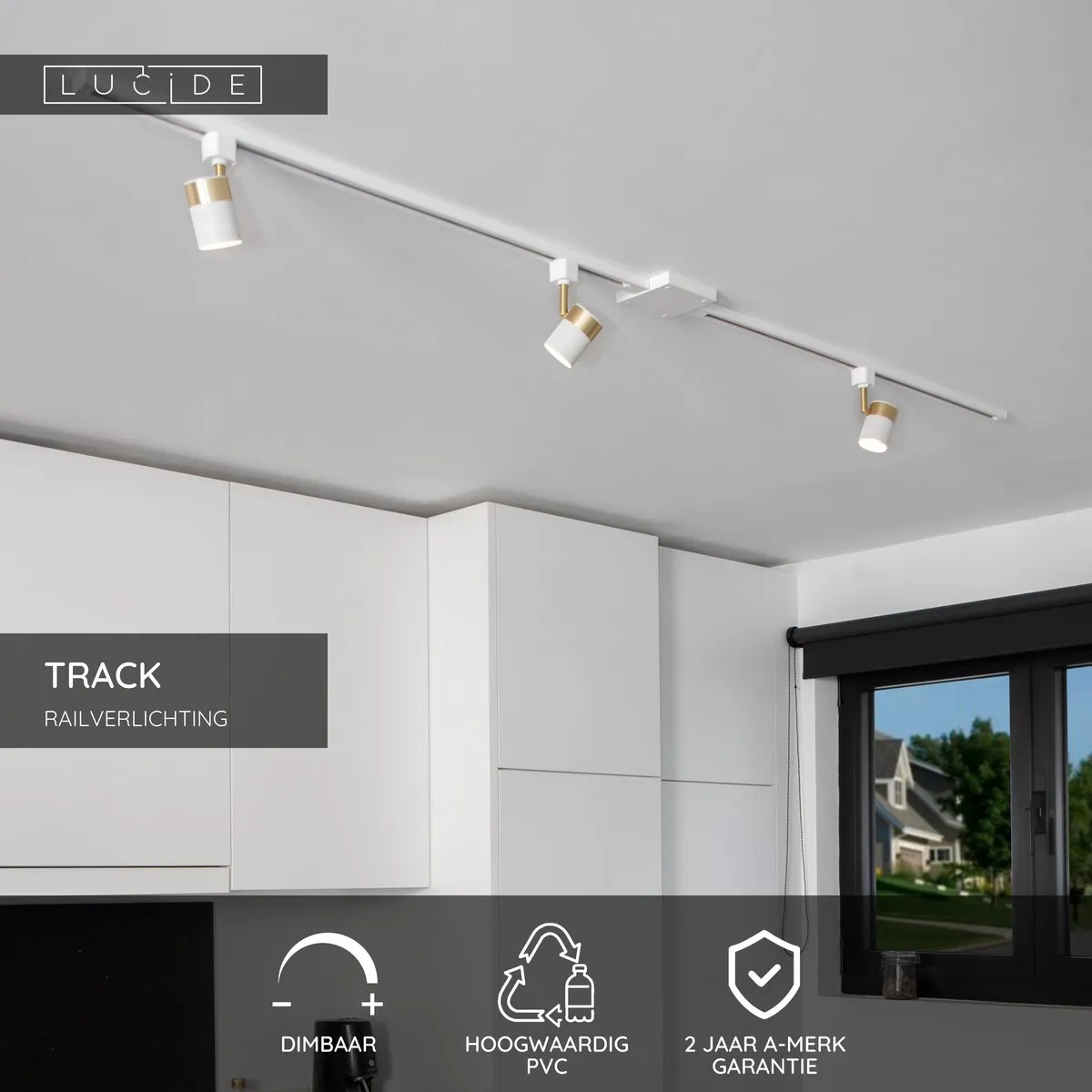 Lucide Track L-Koppelstuk Rechts Wit